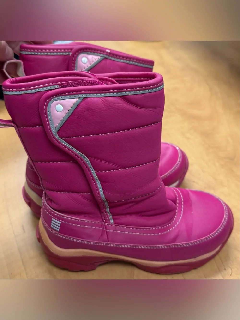 💗 Lands' End Pink Snow Boots Toddler Girls Size 12M 💗